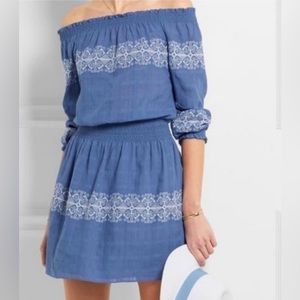 Tory Burch Loretta off the shoulder linen dress size M